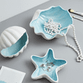 thumbnail image 3 of Farcauo Large Conch Jewelry Dish Tray 7.7 L x 4.7 W x 3.5 H inches Ceramic Shell Ring Holder Seashell Bowl Decorative Tray Cute Jewelry Organize Key Storage Tray for Home Decor Porcelain Jewelry Deco, 3 of 6