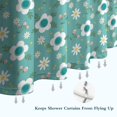 thumbnail image 6 of Pioneer Flower Floral Print Pattern Shower Curtain 72"x84", Bathroom Decorative Shower Curtain Set with 12 Hooks, Waterproof Washable, 6 of 6