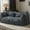 Black, variant on CKEASEAN 73"W Soft Beanbag Chair with Chenille Fabric, Loveseat Fireside Chair for Adults, 2 Seater Bean Bag Chair with Spacious Design, No Assembly Required, Design for Reading, No Assembly Required