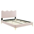 thumbnail image 2 of Current Performance Velvet Queen Platform Bed, 2 of 7