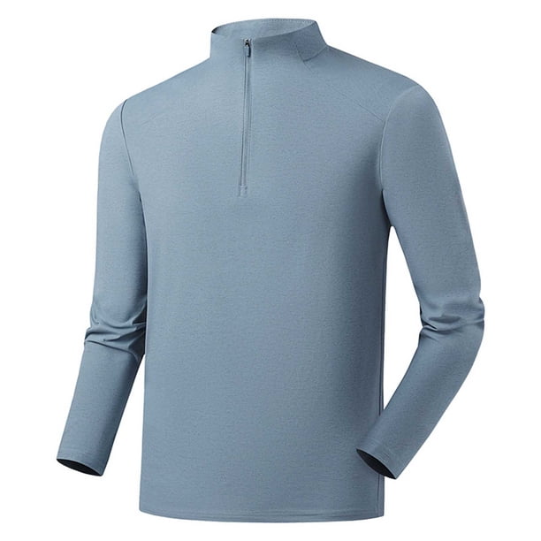 Ceisia Men's Slim Stand-Collar Half-Zip Sport Long-Sleeve Top Multi-Solid Gift