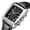 Silver Black, variant on MEGIR Watch Men Business Wristwatch Square Quartz Sport Waterproof Luminous Date Leather Strap Clock