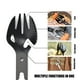 thumbnail image 2 of Abrebotellas Llave de cuchara de tenedor Spork de acero inoxidable multifuncional para picnic (negro), 2 of 4