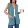 thumbnail image 6 of Axiiglly Cardigan for Women Lightweight V Neck Sleeveless Open Front Pockets Cardigans Summer Casual Soft Loose Cardigan, S-3XL, 6 of 9