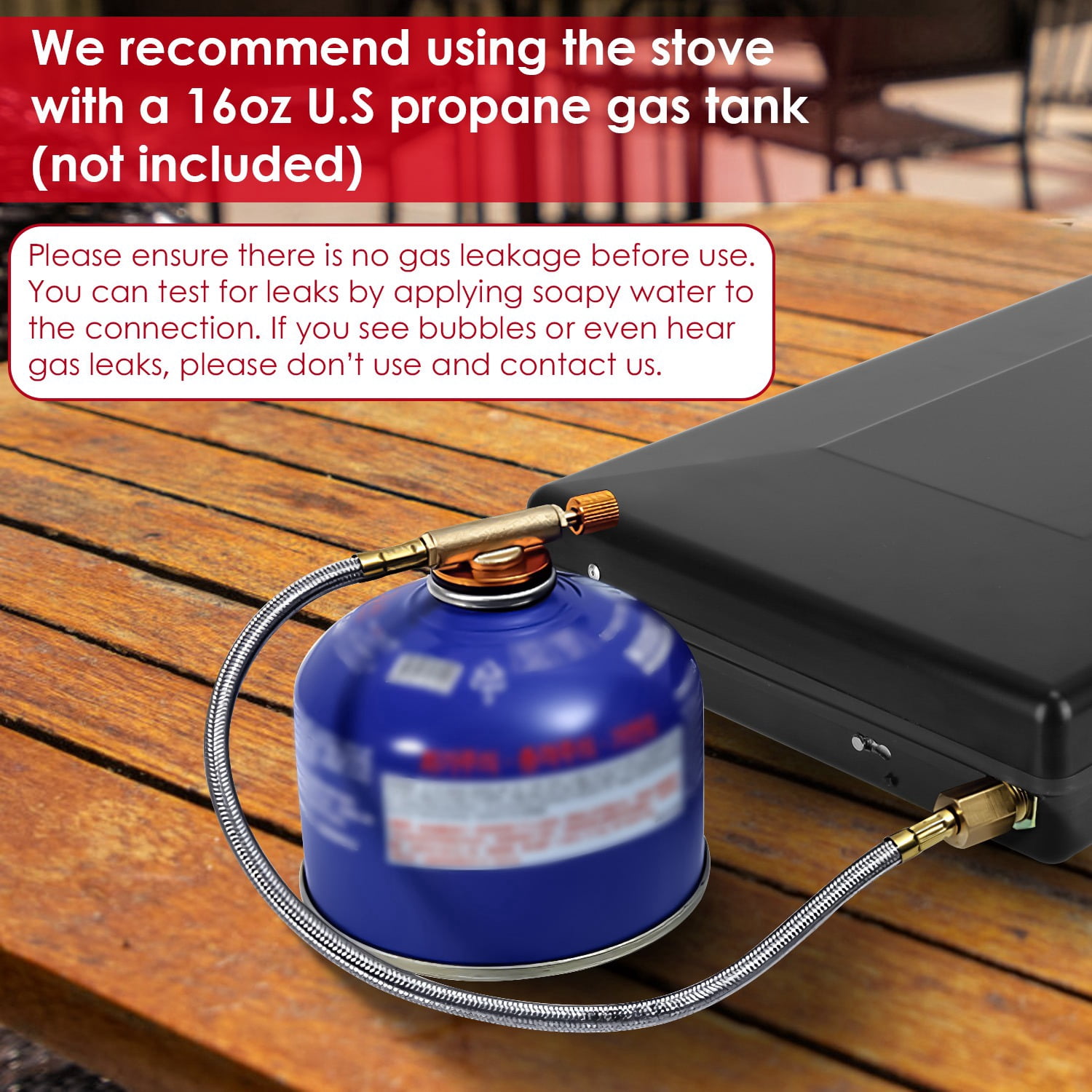 Moclever 3 Burner Portable Camping Stove 20000 BTU Foldable Propane Stove with Toast Tray Windshield for RV Camping BBQ Picnic Backyard, Black