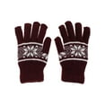 thumbnail image 3 of CTM  Snowflake Pattern Knit Winter Gloves (Men), 3 of 4