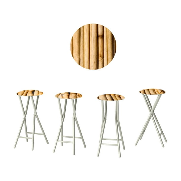 Featured image of post Outdoor Bamboo Bar Stools Viborg grey seat stool round breakfast bar rest bamboo wood base legs chair new