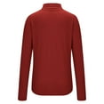thumbnail image 5 of Women's Turtleneck Long Sleeve Shirts, Slim Fitting Basic Layer Tops Solid Color Comfortable Tight Shirt Red XXL, 5 of 7