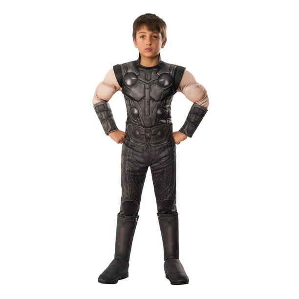 Marvel Vengeurs Infini Guerre de Luxe Thor Muscle Poitrine Enfants Enfant Costume SM-LG