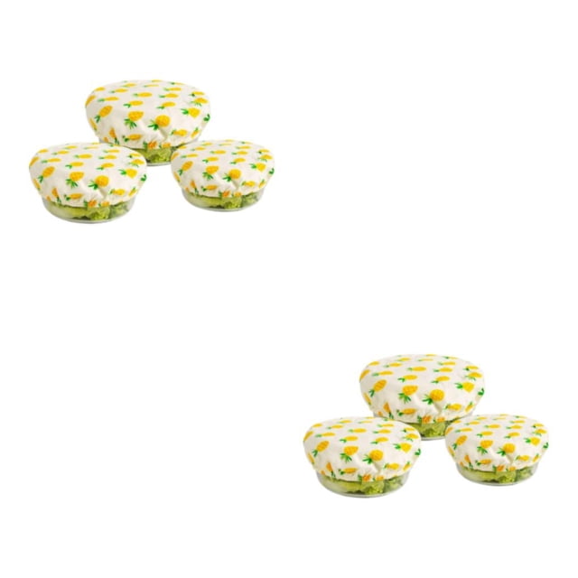 maskred 6 Pcs Couvercle de Bol Fixation Stable et Résistant à la Décoloration s'Adapte à la Plupart des Bols Couvercle de Bol Alimentaire en Coton Couvercles Réutilisables Type 4 2Ensemble