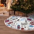 thumbnail image 5 of Balery London Landmark2 Printed Christmas Tree Skirt , Merry Christmas Party Christmas Tree Decoration,Adjustable Tree Skirt-48", 5 of 6