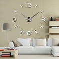 thumbnail image 3 of Billuyoard Reloj de pared 3D autoadhesivo analógico alimentado por elegante DIY funcionamiento silencioso hogar Oficina sala de estar relojes Decoración del hogar Plata Billuyoard HA067873-01, 3 of 5