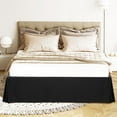 thumbnail image 2 of Queen Size Pleated Bed Skirt, Bed Frame and Box Spring Cover - 16 Inch Tailored Drop Dust Ruffle Bedskirt, Wrinkle Free and Fade Resistance, Easy to Stall - Black Unique Bargains Falda De Cama, 2 of 6