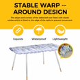 thumbnail image 4 of Purple Flowers Table Cloths for 8 Foot Rectangle Tables, Weeping Spring Floral Checkered Pastoral Patio Waterproof Elastic Fitted Tablecloths, Washable Rectangular Table Cover for Camping, 4 of 8