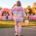 thumbnail image 7 of Women's Breast Cancer Awareness Hoodie in October We Wear Pink Shirts Drawstring Print 3/4 Sleeve Sweatshirts for Women, 7 of 7