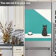 thumbnail image 3 of Yayeee Magnetic Dishwasher Cover for The Front Decoration Home Kitchen Machine Sticker Protector, Black Cat and Coffee, 3 of 6