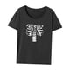 thumbnail image 3 of Camiseta de mujer Verano Trajes femeninos Camisa de cuello redondo para viajes de playa Viajes de trabajo M, 3 of 7