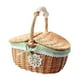 thumbnail image 4 of Cesta de picnic de mimbre decorativa con tapa y asa Cesta tejida de mimbre para parque Pequeño, 4 of 9
