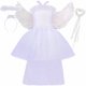 thumbnail image 2 of Disfraz de ángel blanco brillante para niñas, vestido de fiesta de cumpleaños, boda, tutú de princesa con cola, 2 of 5
