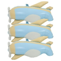 OUNONA 3 Pcs Airplane Balloons for Birthday Foil Inflatable Happy Baby Colorful