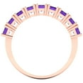 thumbnail image 5 of 2.61 ctw Wedding Band for Women - 14K Rose Gold Natural Amethyst Stackable Eternity Ring, 5 of 6