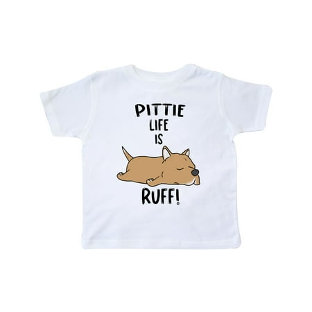 

Inktastic Pittie Life is RUFF! Pit Bull Tan Gift Toddler Boy or Toddler Girl T-Shirt