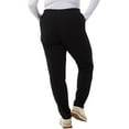 thumbnail image 6 of 32 Degrees Womens Knit Stretch Elastic Waist Twill Pant (Black, XXL), XX-Large, 6 of 6