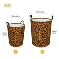 thumbnail image 5 of ZICANCN Orange Leopard Skin Texture Laundry Basket Organizer , Dirty Clothes Hamper for Bathroom Kids Girls Boys Laundry Hamper Small, 5 of 8