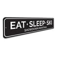 thumbnail image 3 of Eat Sleep Ski Novelty Decor, Metal Wall Sign - 4x18 Inches, 3 of 4