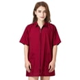 thumbnail image 1 of Toptie Blouse de Toilettage, Cape de Barbier pour Salon de Manucure SPA Coiffure-Rouge-G, 1 of 6