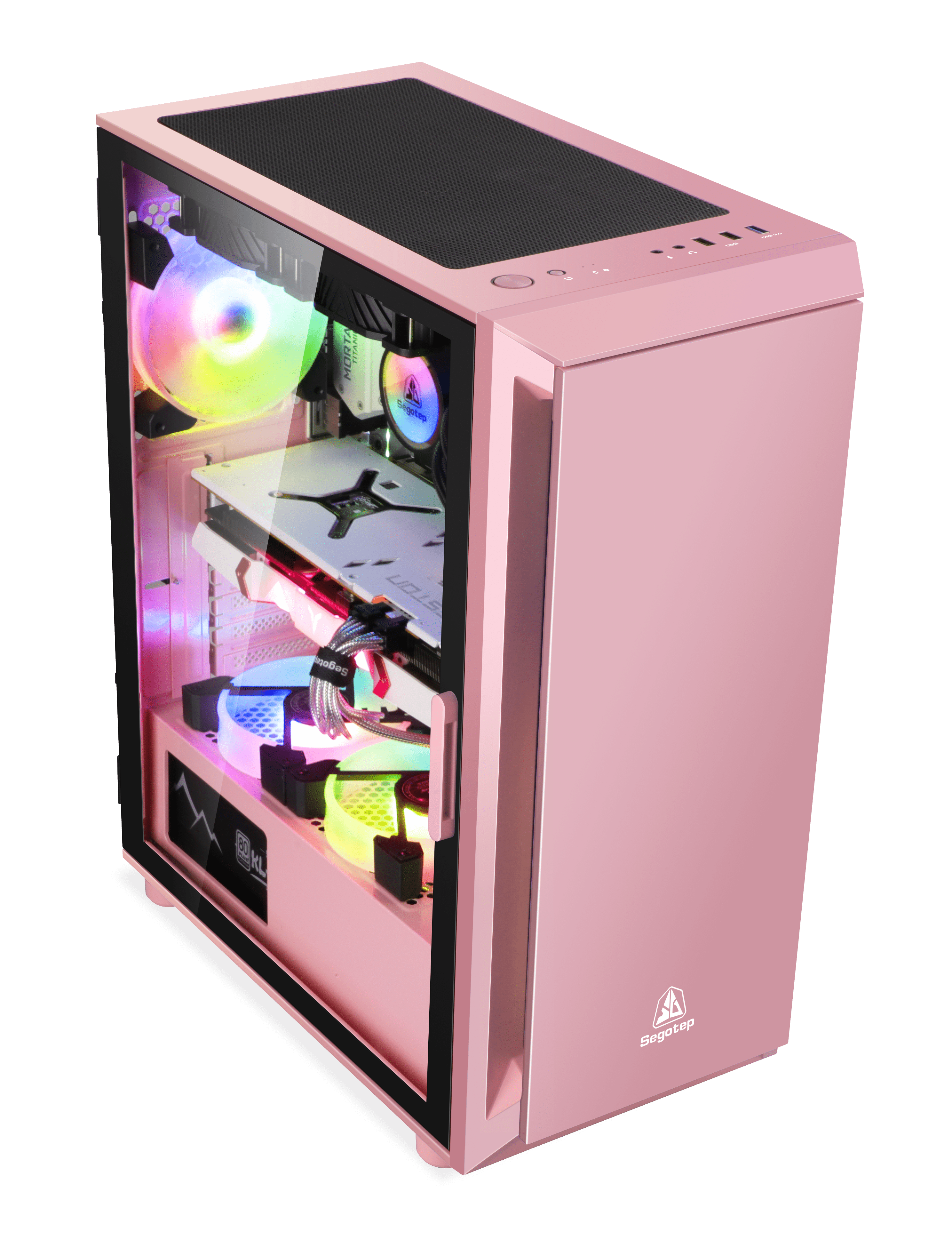 Segotep Atx Mid Tower Computer Case Fully Transparent Gaming Case Usb ...