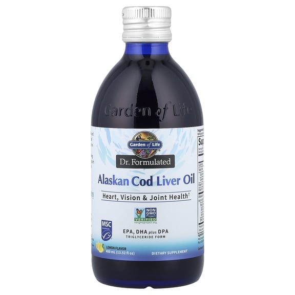 Garden of Life Dr. Formulated, Alaskan Cod Liver Oil, Lemon, 13.52 fl oz (400 ml)