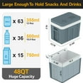 thumbnail image 2 of ADVWIN 12V Electric Cooler & Warmer, 45L(48 qt) Portable Thermoelectric Fridge with Wheels & Handle, 2 of 8