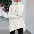 thumbnail image 3 of Vedolay Womens Tops Womens Fall Winter Casual Puff Sleeve Crew Neck Loose Soft Pullover Sweater,White XL, 3 of 4
