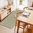 thumbnail image 3 of Light Yellow Ducks Washable Runner Rugs 2'x6', Rustic Nursery Floral Olive Green Meadow Animal Washable Runner Rug Non-Slip Sturdy Edge Binding Carpet for Bedside Hallway Runner Kitchen Galley, 3 of 9