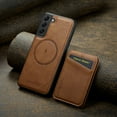 thumbnail image 2 of Mantto Compatible with Samsung Galaxy S23 Plus Wallet Case 2 in 1 Detachable Back Cards Slot PU Leather Magnetic magsafe case-Off [Compatible With MagSafe] Luxury Vegan Leather Slim Thin Cover, Brown, 2 of 10