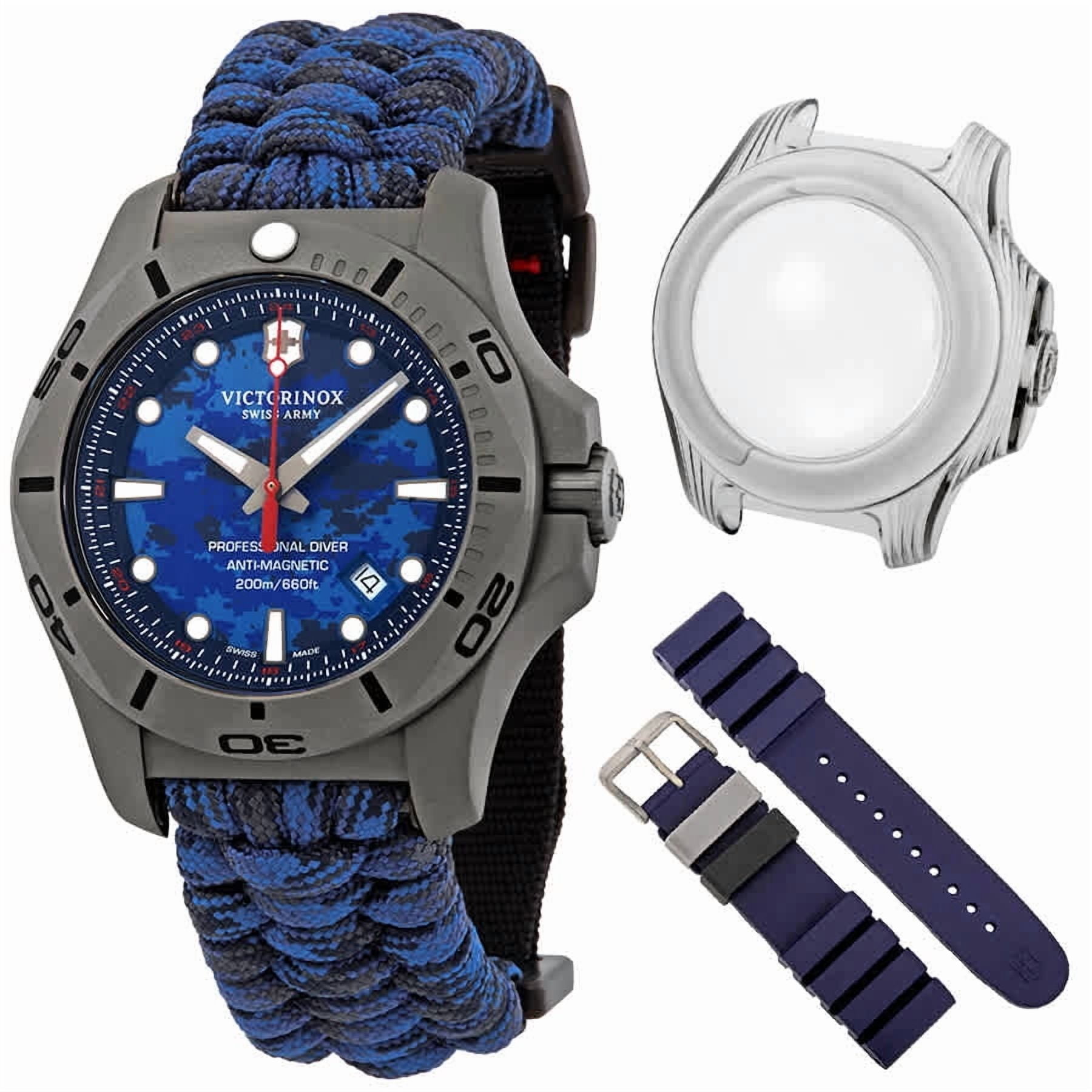 Victorinox Men's 241777 I.N.O.X. Carbon Black Rubber Strap Watch