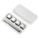 thumbnail image 1 of Cubitos de hielo de acero inoxidable, piedras para whisky con bandeja, piedras para enfriar jugo de vino, para bebidas de whisky, café y otras bebidas 4 Plata con Clip, 1 of 8