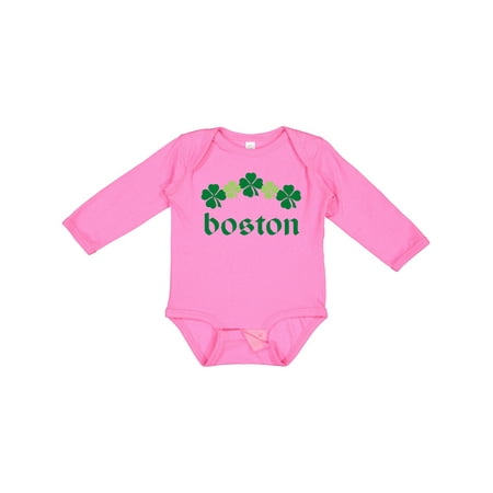 

Inktastic Boston Irish Gift Baby Boy or Baby Girl Long Sleeve Bodysuit