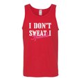 thumbnail image 2 of Wild Bobby, I Don't Sweat I Sparkle Glitter Fitness Print, Gym/Workout, Men Graphic Tank Top, Red, X-Large, 2 of 4
