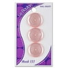 Le Bouton 3/4" Two Hole Pearlized Pink Button, 3 Count