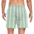 thumbnail image 2 of FORMRS Mens Swim Trunks Mesh Liner Quick Dry Casual Beach Board Shorts with Pockets, Sizes S-2XL, Green Stripe Pattern, 2 of 9