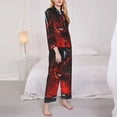 thumbnail image 2 of Bingfone Womens Pajama Sets Halloween Vampire Party Print,Long Sleeve Loungewear Pajamas Set-Large, 2 of 8
