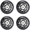 thumbnail image 1 of Lot de 4 Roues de Patin en Ligne Roue de Remplacement Intérieur/extérieur avec Roulements 70 mm, Noir, 1 of 4