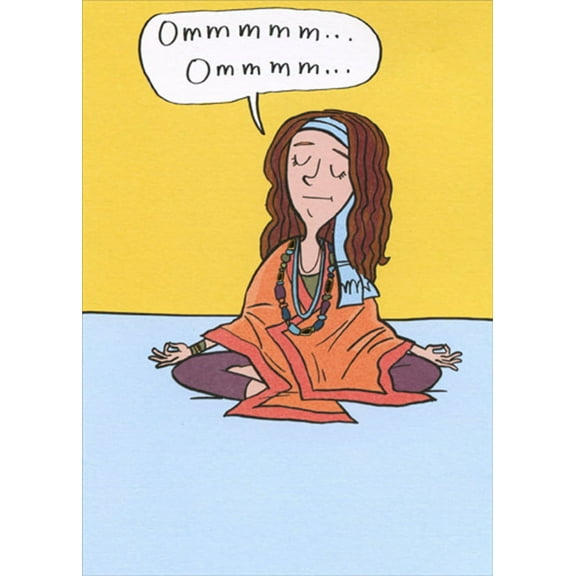 Designer Greetings Meditating Woman : Ommmmm Funny : Humorous 30th / Thirtieth Birthday Card