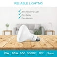 thumbnail image 4 of Luxrite BR30 Dimmable LED Light Bulb, 9W 65W Equivalent 3000K Soft White, 650 Lumens, E26, 6-Pack, 4 of 8