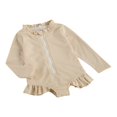 thumbnail image 2 of Infant Girl Ruffle Zipper Rash Guard One Piece Bathing Suit, 2 of 6