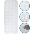 thumbnail image 2 of Bañera Antideslizante Alfombrilla Extra Larga 100 x 40 cm para Bañera Transparente Antideslizante Antideslizante, 100 x 40 cm Adepaton LN-0148, 2 of 8