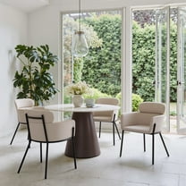 Bremor Dining Chair Beige Dining Chair, Modern Style, Comfy and durable polyester fabric, Plywood, Indoor Dining