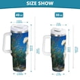 thumbnail image 4 of 40 oz Insulated Stainless Steel Tumbler Double Wall Stainless Steel Tumbler with 2-Way Drinking The Dog Is Running, 4 of 9